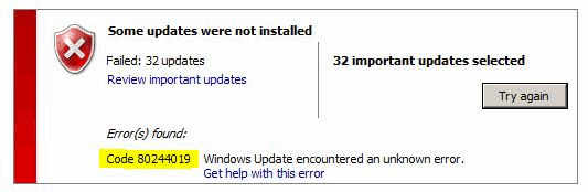 Wsus The Server Is Failing To Updates